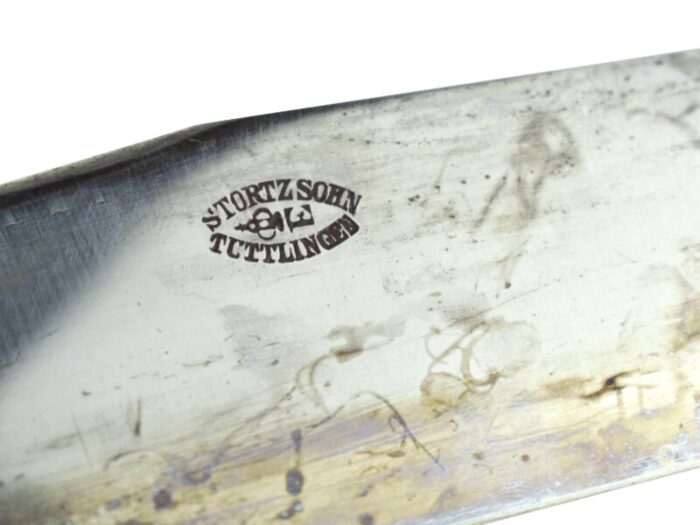 early 20th century handmade large carving kitchen knife with antler handle made by storz sohn in tuttlingen germany 4788