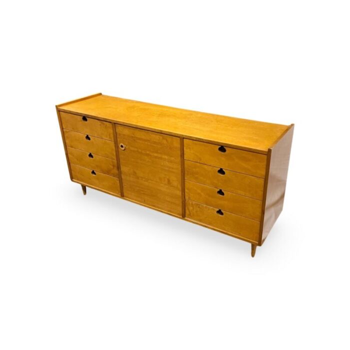 edmond j spence scandanivanian vintage mid centry modern 8 drawer lowboy dresser c 1960s 7205