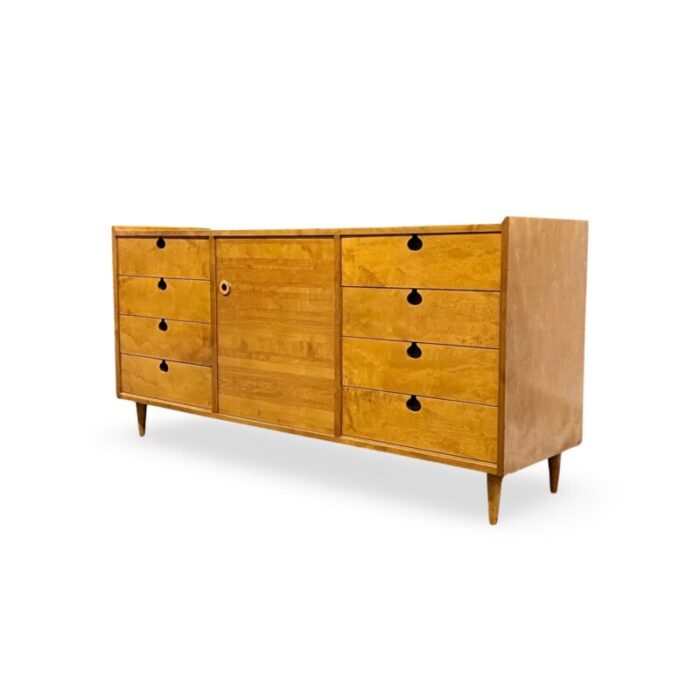 edmond j spence scandanivanian vintage mid centry modern 8 drawer lowboy dresser c 1960s 8133