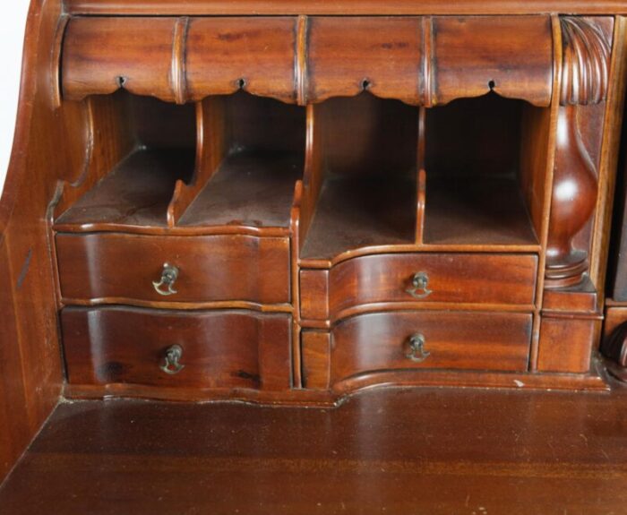 english chippendale style walnut wood secretary desk 5457