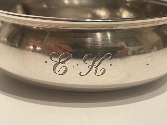 english georgian style sterling silver porringer bowl late 19th century 3398