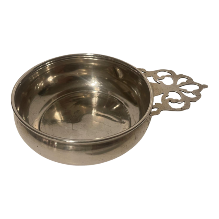 english georgian style sterling silver porringer bowl late 19th century 6127