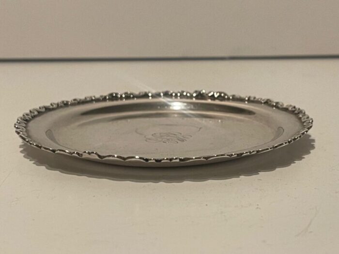 english sterling silver salver or card tray 19th century 0412