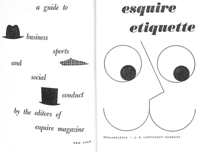 esquire etiquette a guide to business sports and social conduct 1953 0127