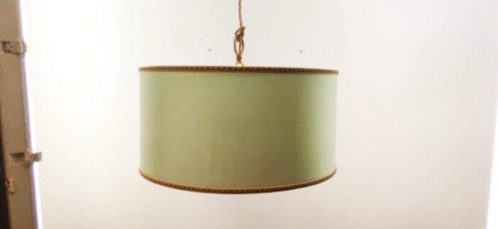 fabric with gold silk cord suspension light 5