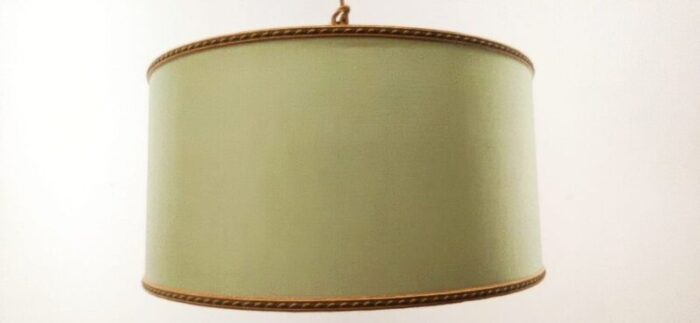 fabric with gold silk cord suspension light 6