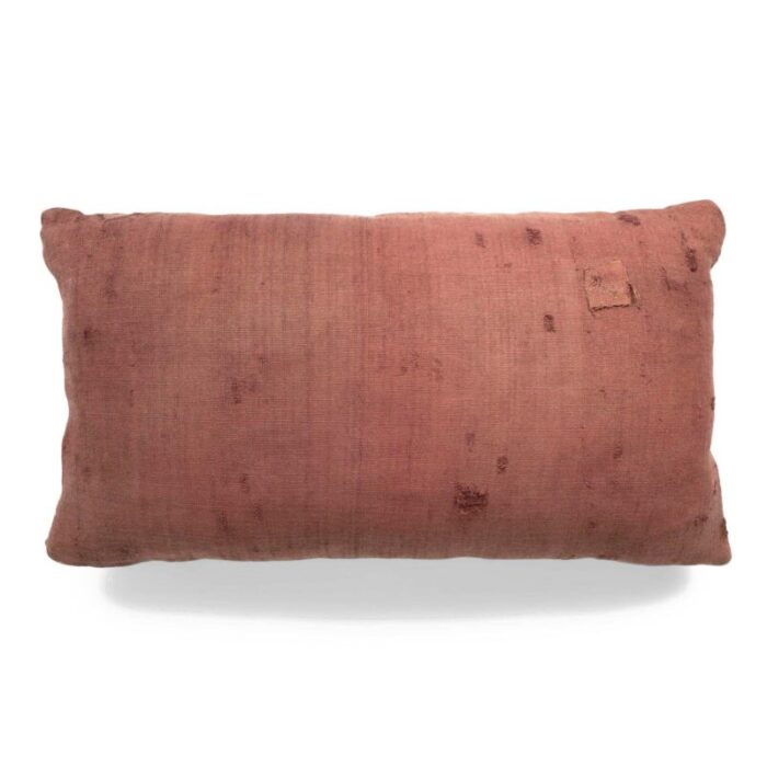 faded plum color embroidered lumbar cushion 4697