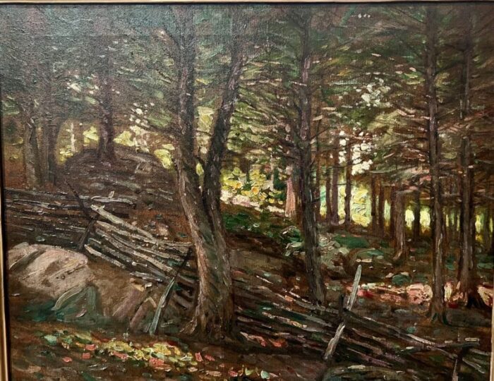 frank orr america 20th century woodland scene signed lower left frank orr oil on canvas 3383