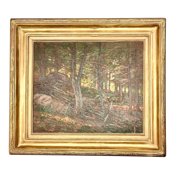 frank orr america 20th century woodland scene signed lower left frank orr oil on canvas 4913