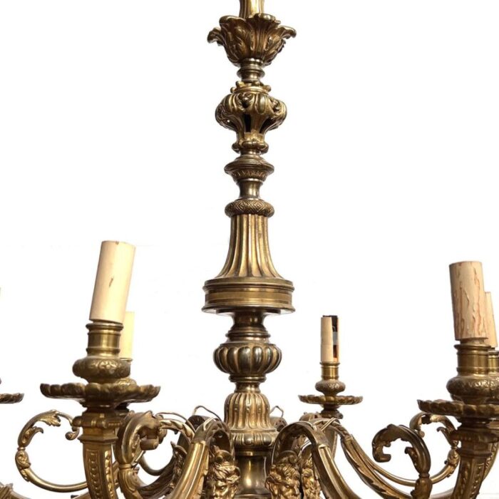 french baroque style bronze mazarin six light chandelier 0325