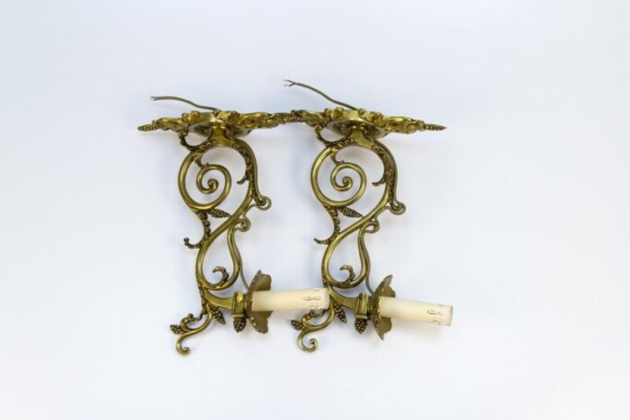 french neoclassical style bronze wall lights set of 2 10