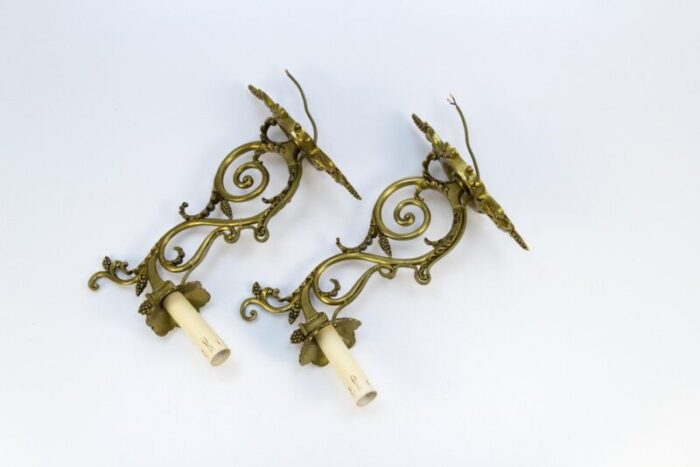 french neoclassical style bronze wall lights set of 2 11