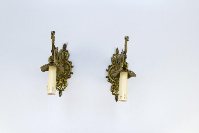 french neoclassical style bronze wall lights set of 2 19