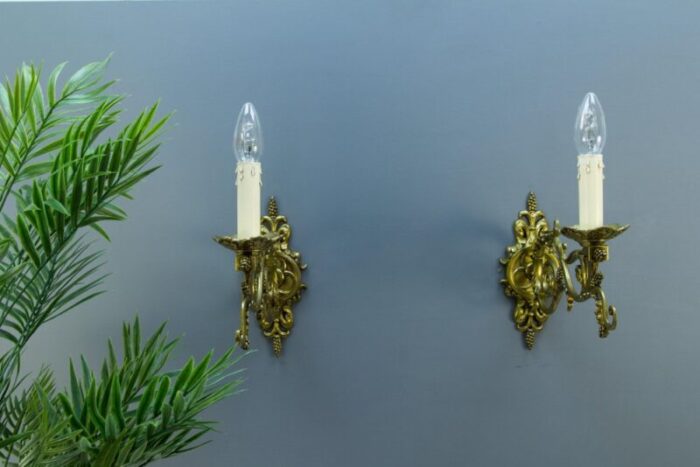 french neoclassical style bronze wall lights set of 2 4