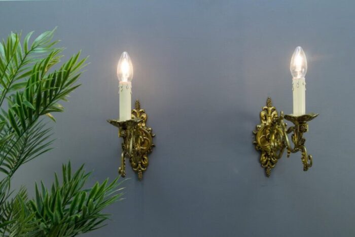 french neoclassical style bronze wall lights set of 2 5