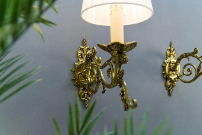 french neoclassical style bronze wall lights set of 2 6