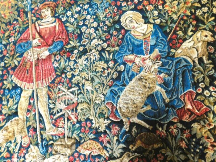 french pastoral tapestry 50x 67 2404