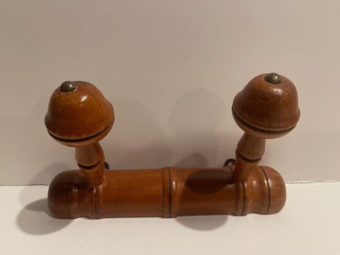 french walnut coat wall double hook 19th century 7030