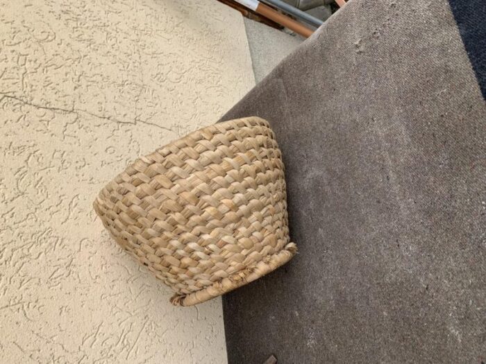 french wicker basket 1940s 7061