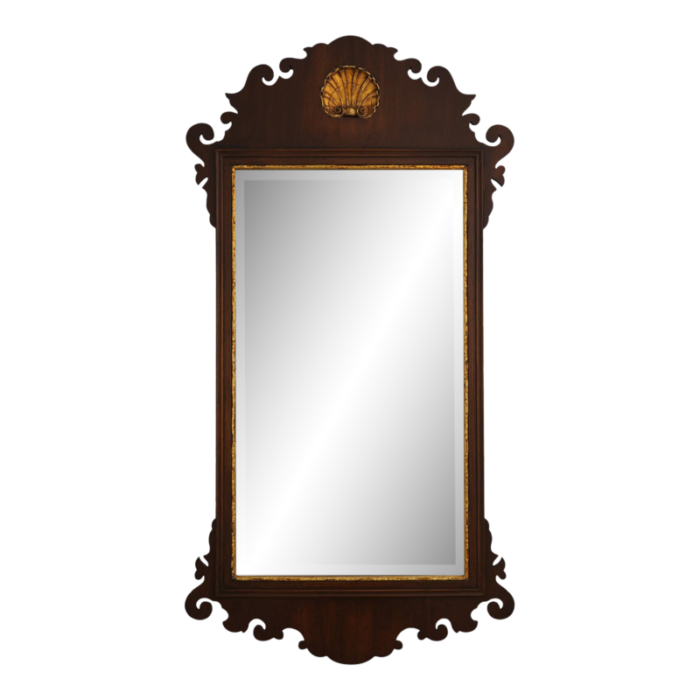 friedman brothers chippendale style shell carved mahogany mirror 7310