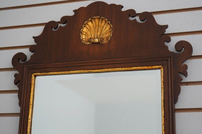 friedman brothers chippendale style shell carved mahogany mirror 8772