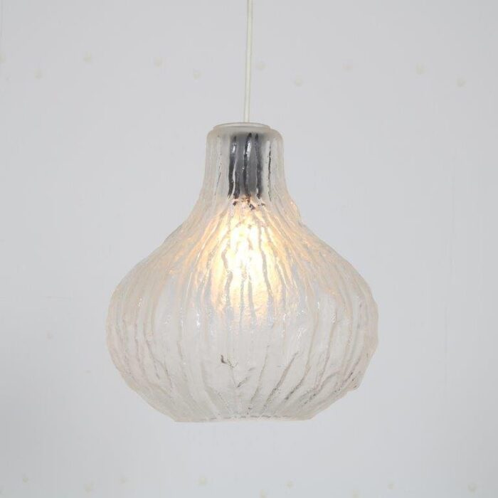 frosted glass hanging lamp austria 1960s 1