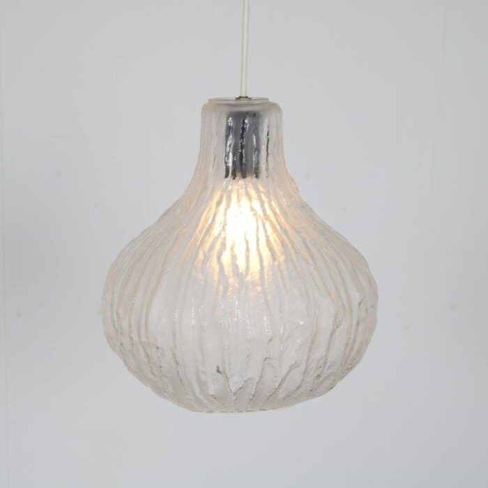 frosted glass hanging lamp austria 1960s 10