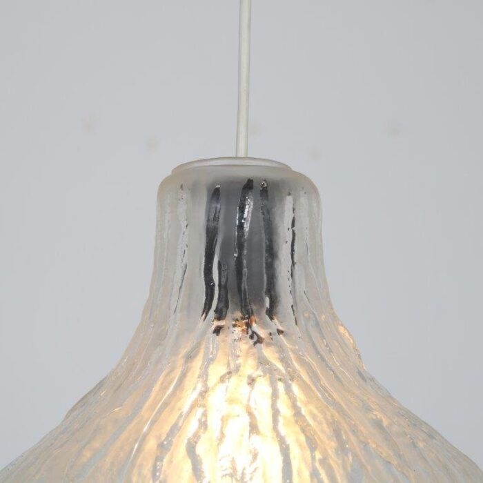 frosted glass hanging lamp austria 1960s 9