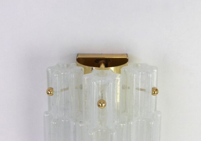 frosted glass wall lights by limburg germany 1960s set of 2 3