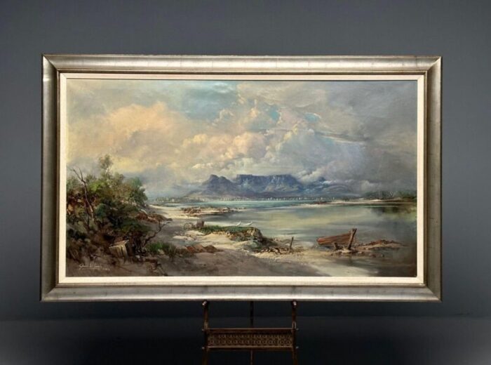 gabriel cornelis de jongh oil on canvas mountain landscape signed and dated 6622