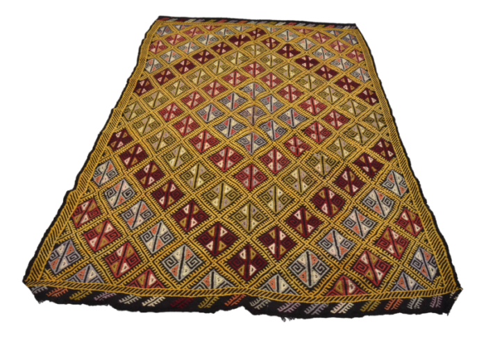 geometric wool kilim rug 1960s 1665