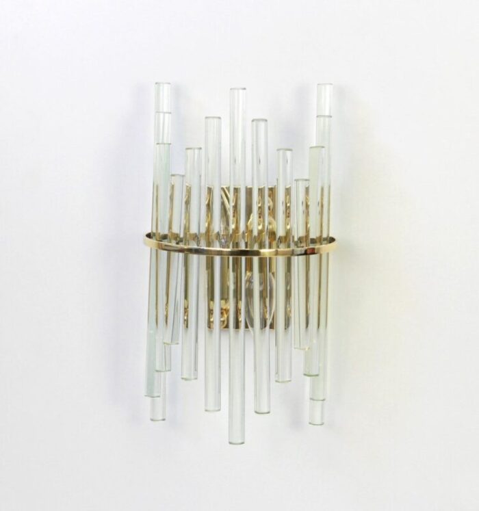 german crystal rods sconces by christoph palme 1970s 2