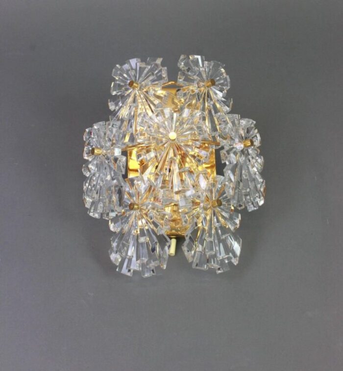 german crystal sconces by kinkeldey 1970s set of 2 2 1