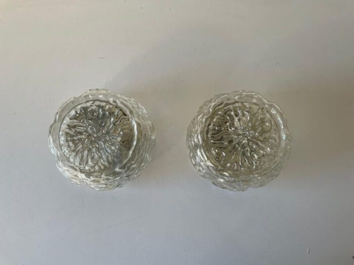 german glass sconces or ceiling lamps from limburg 1960s 7