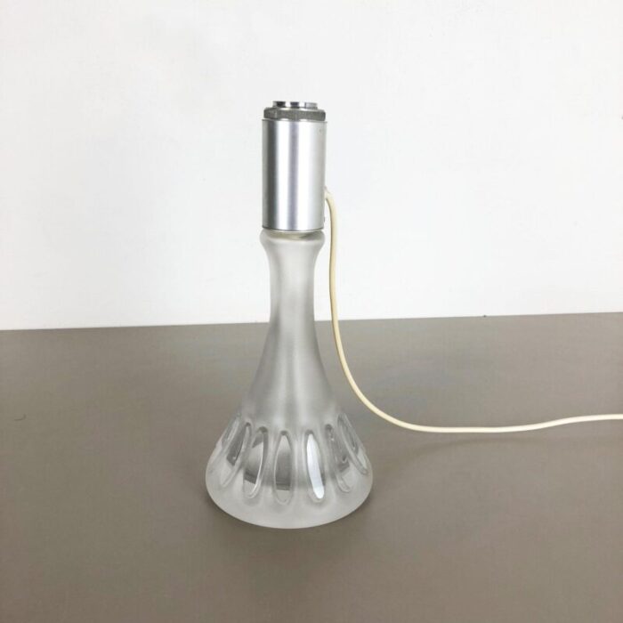 german metal and glass tulip desk light by peill putzler 1970s 3