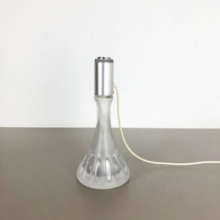 german metal and glass tulip desk light by peill putzler 1970s 4