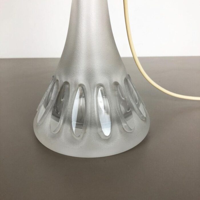 german metal and glass tulip desk light by peill putzler 1970s 5