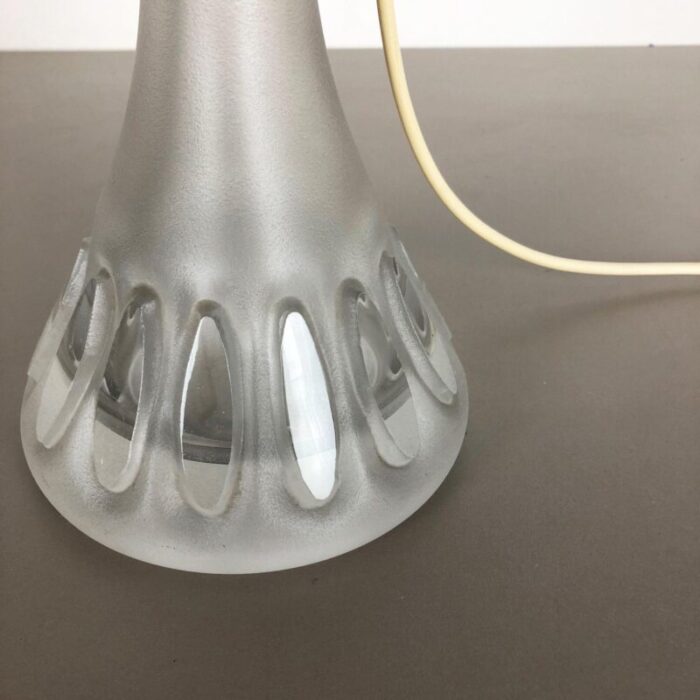 german metal and glass tulip desk light by peill putzler 1970s 7