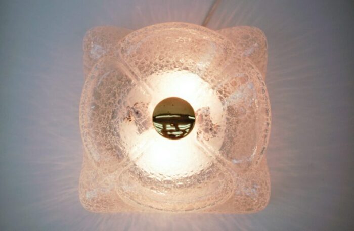 german murano glass ceiling lamp by doria leuchten 1970s 8