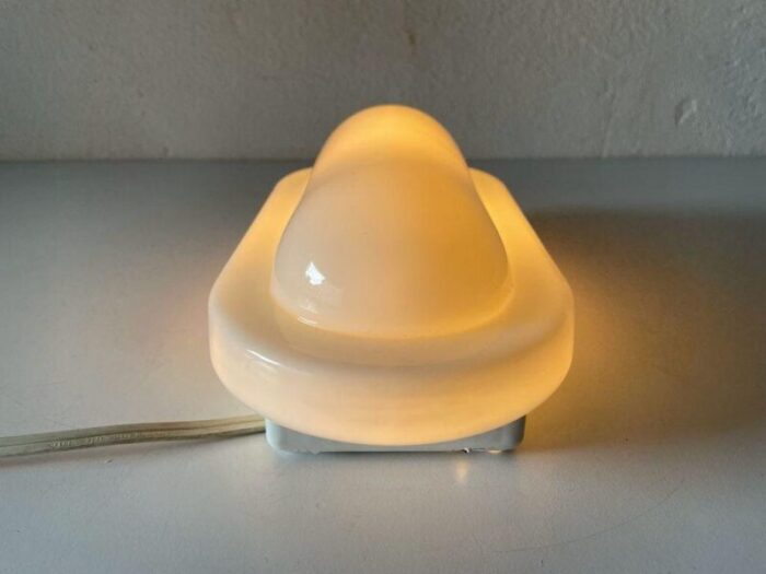 german opaline glass single sconce by peill putzler 1970s 5