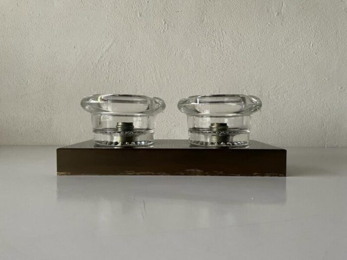 glass metal base wall or ceiling lamps from cosack germany 1960s 6