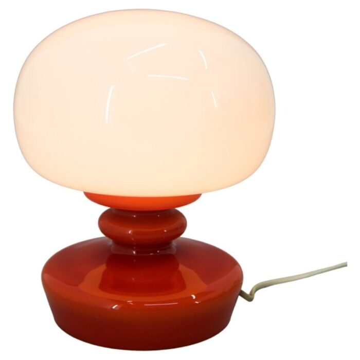 glass table lamp by valasske mezirici 1970s 3 1