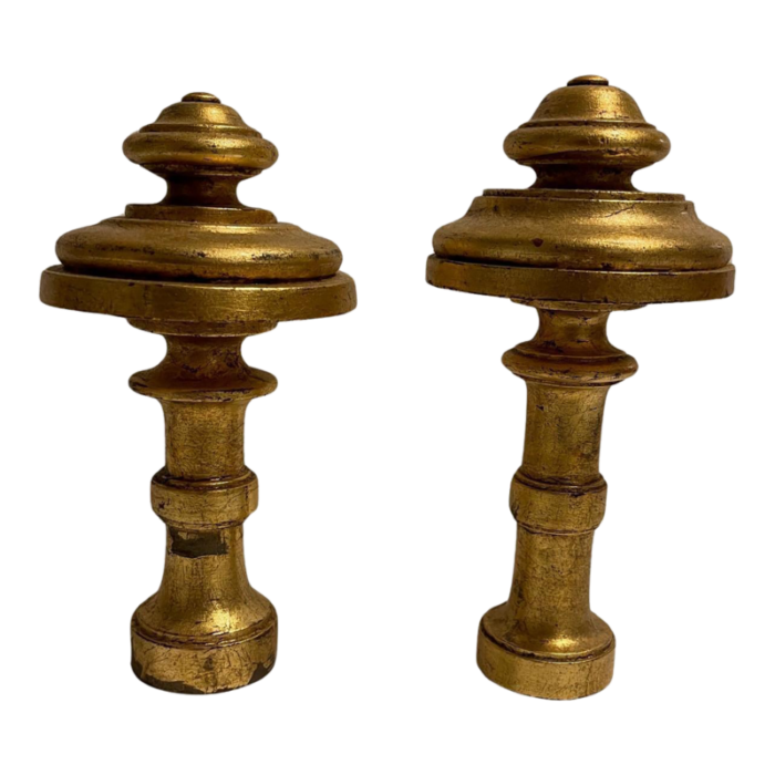 gold gilt wood french tie backs late 19th century a pair 5212