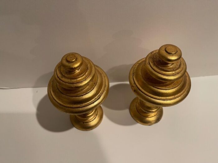 gold gilt wood french tie backs or decorative late 19th century a pair 3790