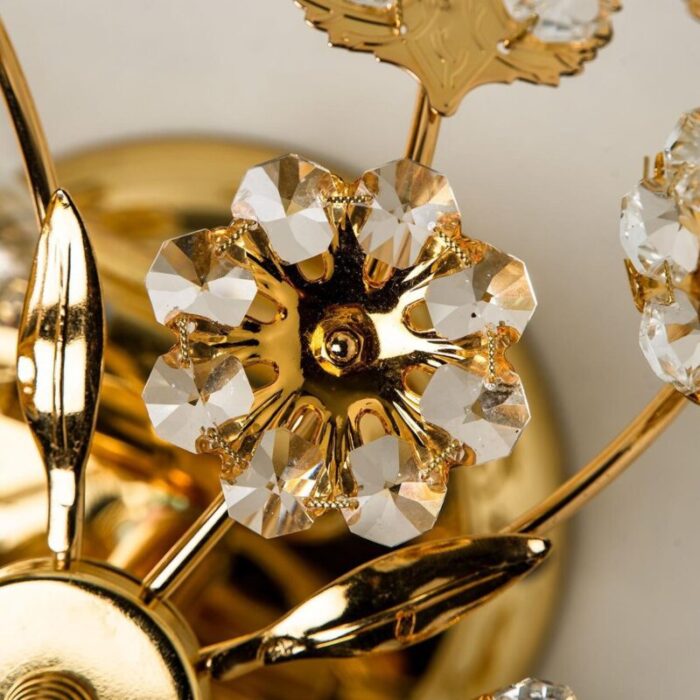 gold plated flower wall light or flushmount from palwa 3