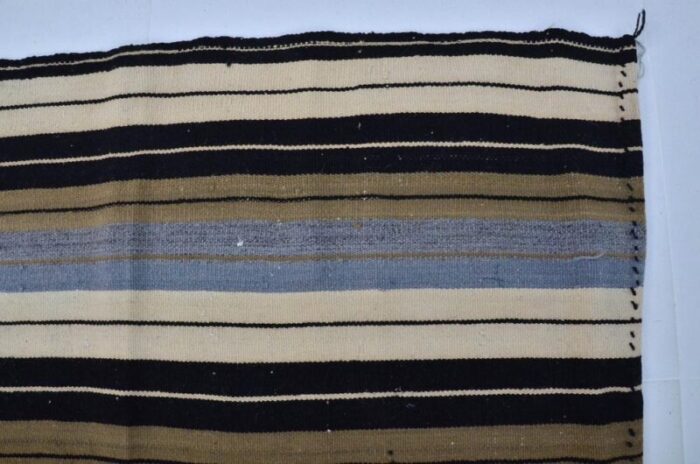 handmade striped wool kilim rug 1960s 2575