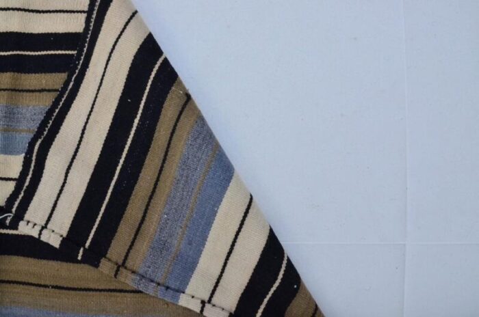 handmade striped wool kilim rug 1960s 5958