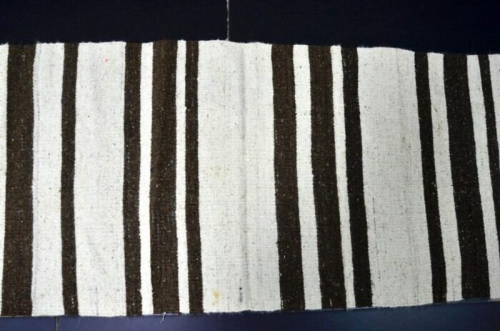 handmade striped wool kilim runner rug 1960s 5619