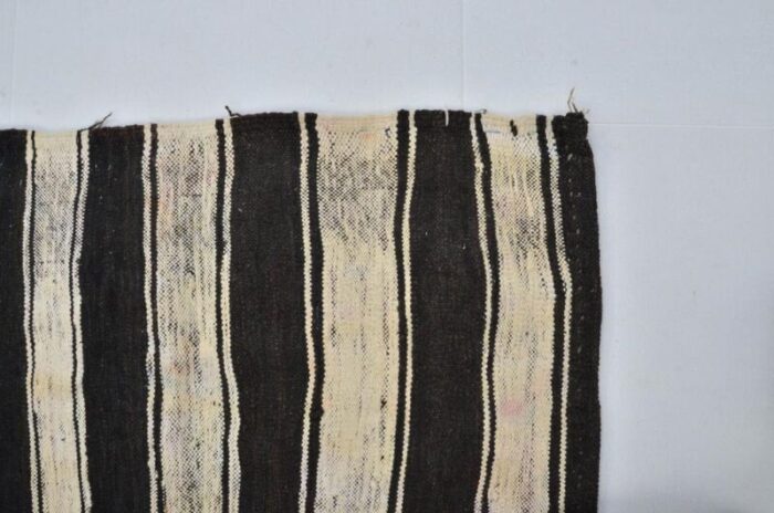 handmade striped wool kilim runner rug 1960s 7069