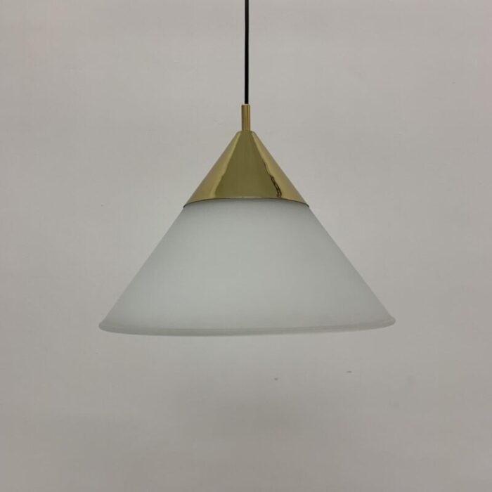 hanging lamp from glashuette limburg 1970s 1